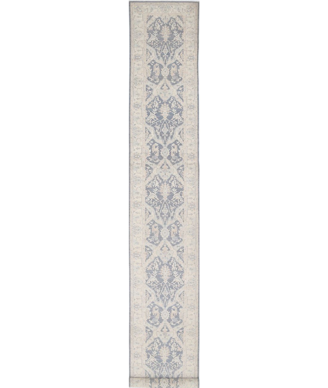 Serenity 3'3'' X 25'10'' Hand-Knotted Wool Rug 3'3'' x 25'10'' (98 X 775) / Grey / Ivory