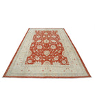 Serenity 6'8'' X 9'9'' Hand-Knotted Wool Rug 6'8'' x 9'9'' (200 X 293) / Red / Ivory