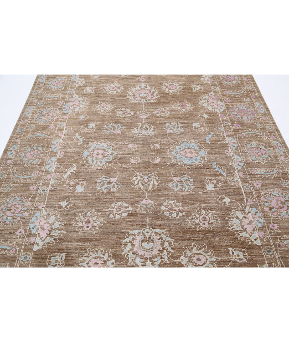 Serenity 6'5'' X 9'9'' Hand-Knotted Wool Rug 6'5'' x 9'9'' (193 X 293) / Brown / Brown