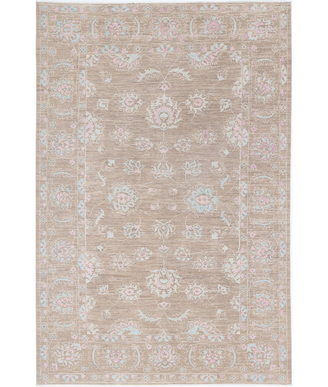 Serenity 6'5'' X 9'9'' Hand-Knotted Wool Rug 6'5'' x 9'9'' (193 X 293) / Brown / Brown