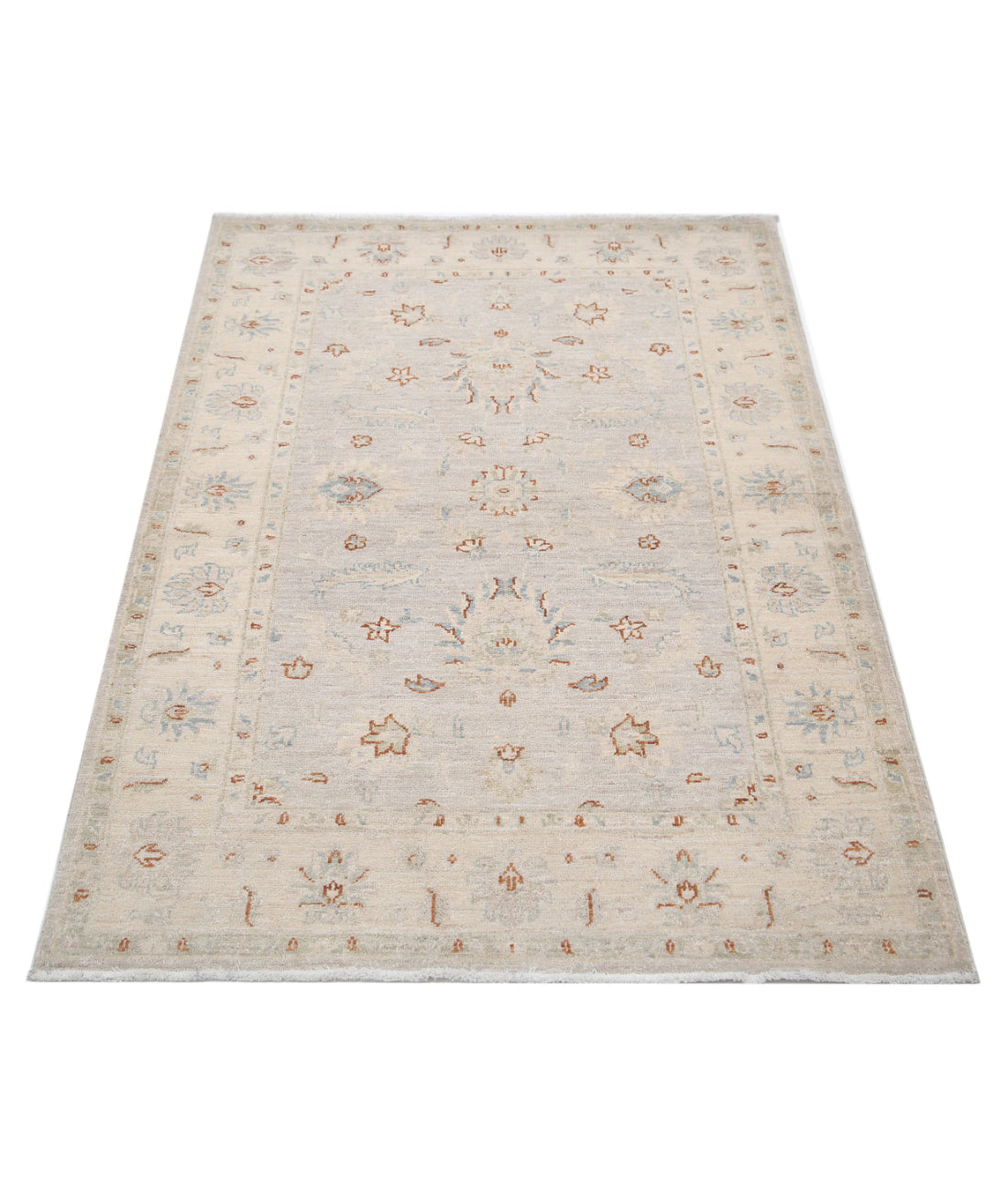 Serenity 3'3'' X 4'9'' Hand-Knotted Wool Rug 3'3'' x 4'9'' (98 X 143) / Grey / Ivory