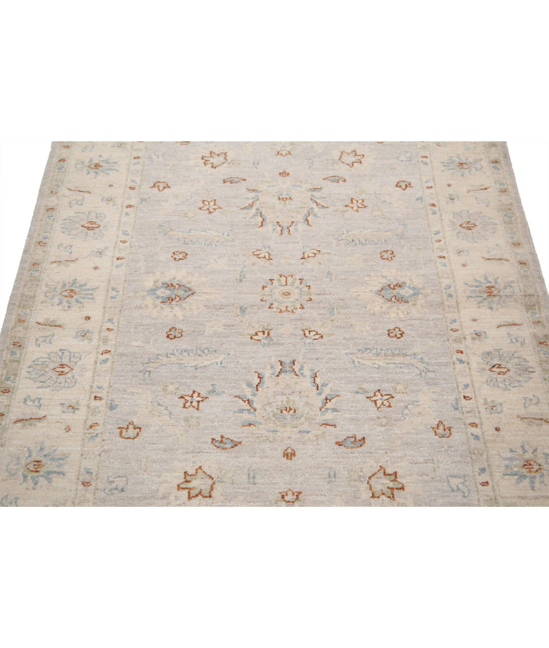 Serenity 3'3'' X 4'9'' Hand-Knotted Wool Rug 3'3'' x 4'9'' (98 X 143) / Grey / Ivory