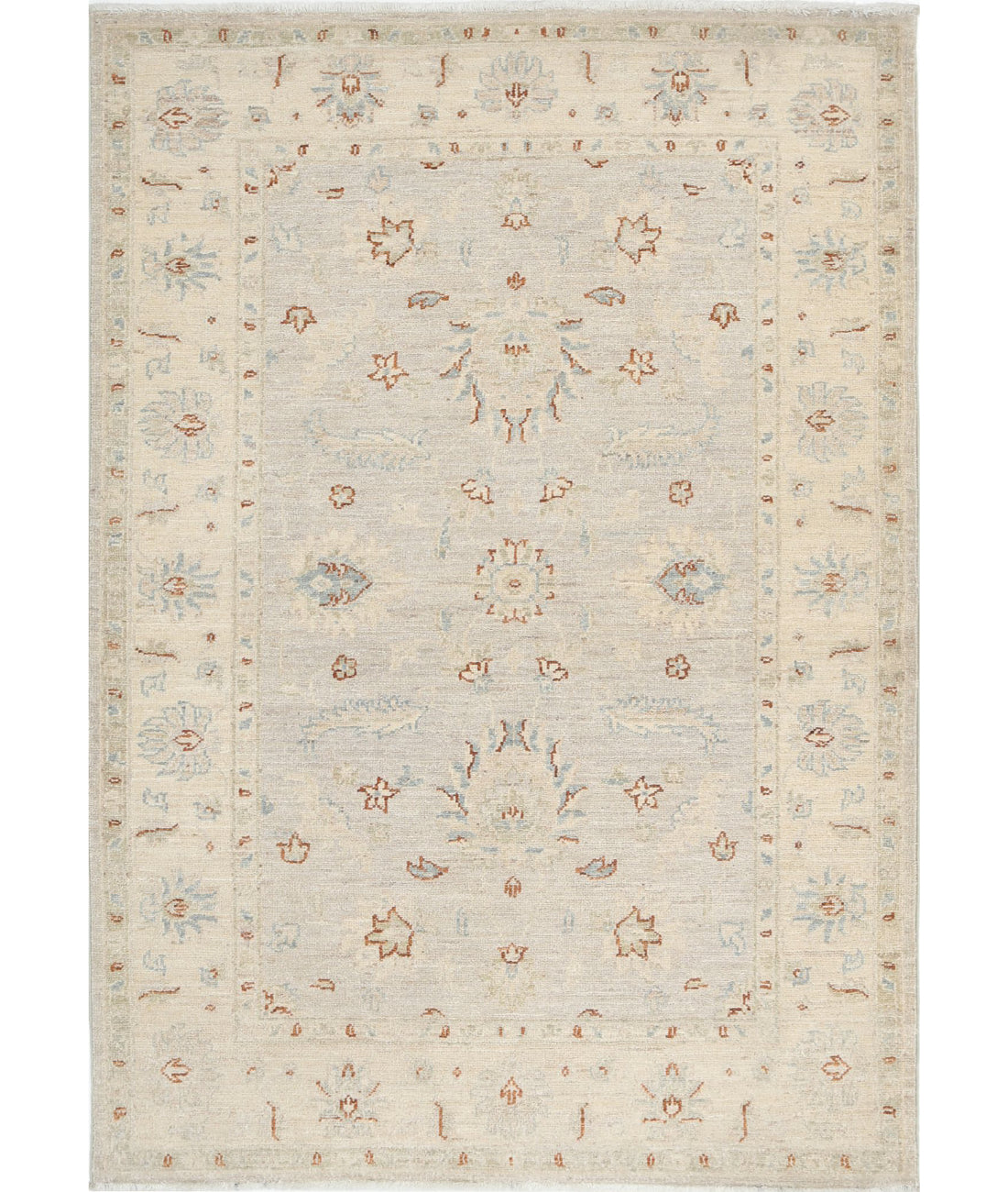 Serenity 3'3'' X 4'9'' Hand-Knotted Wool Rug 3'3'' x 4'9'' (98 X 143) / Grey / Ivory