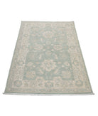 Serenity 3'2'' X 4'9'' Hand-Knotted Wool Rug 3'2'' x 4'9'' (95 X 143) / Green / Ivory