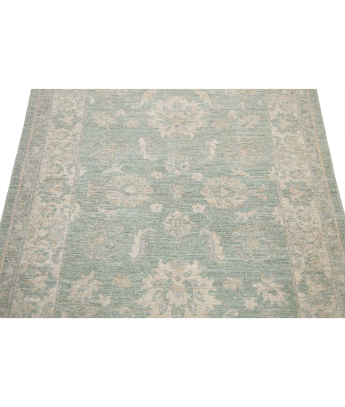 Serenity 3'2'' X 4'9'' Hand-Knotted Wool Rug 3'2'' x 4'9'' (95 X 143) / Green / Ivory