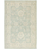 Serenity 3'2'' X 4'9'' Hand-Knotted Wool Rug 3'2'' x 4'9'' (95 X 143) / Green / Ivory