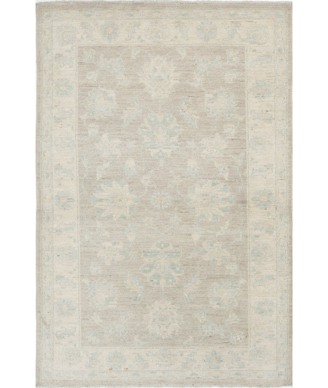 Serenity 3'2'' X 4'11'' Hand-Knotted Wool Rug 3'2'' x 4'11'' (95 X 148) / Brown / Ivory