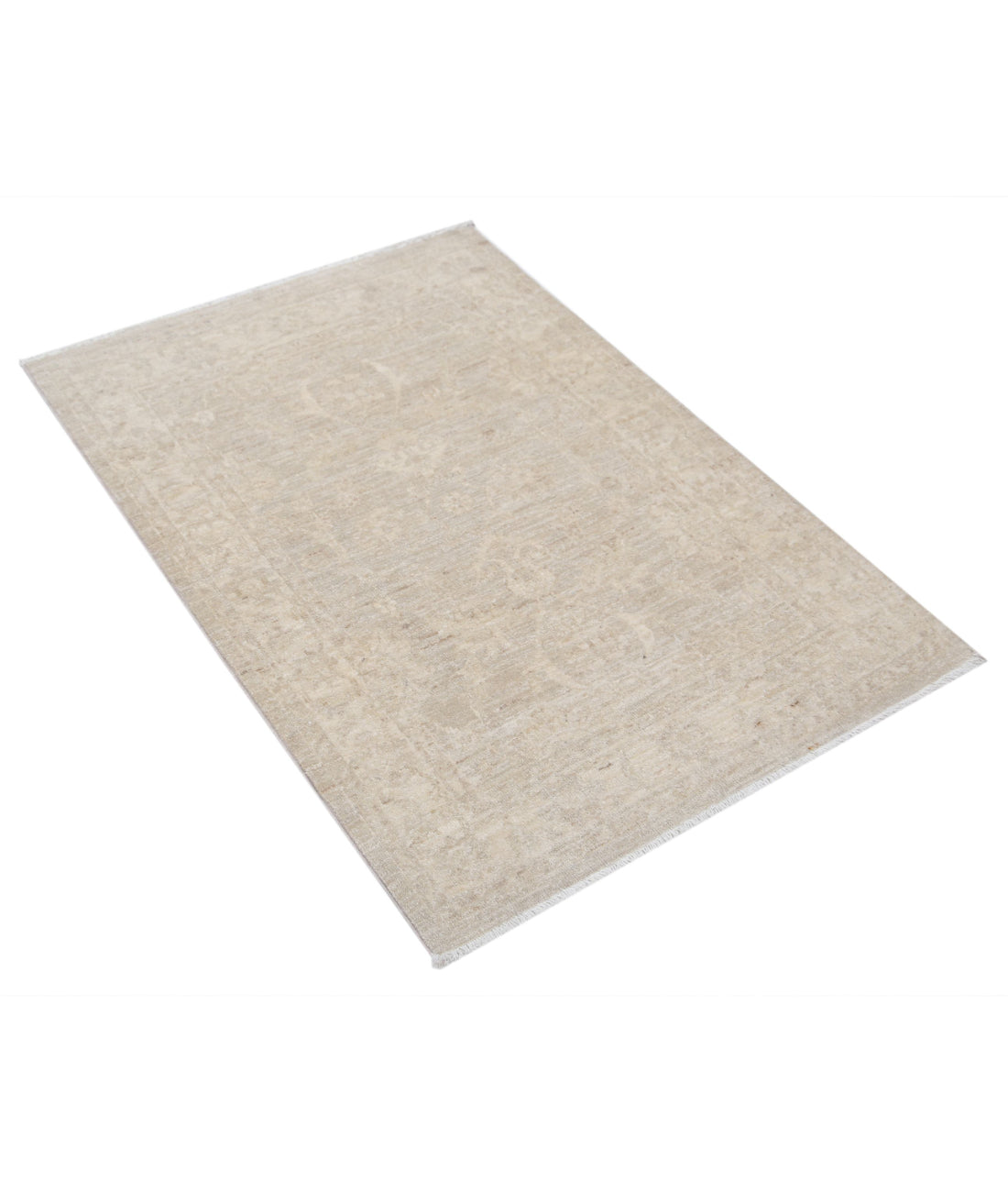 Serenity 2'8'' X 3'10'' Hand-Knotted Wool Rug 2'8'' x 3'10'' (80 X 115) / Grey / Ivory