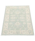 Serenity 2'0'' X 2'11'' Hand-Knotted Wool Rug 2'0'' x 2'11'' (60 X 88) / Green / Ivory