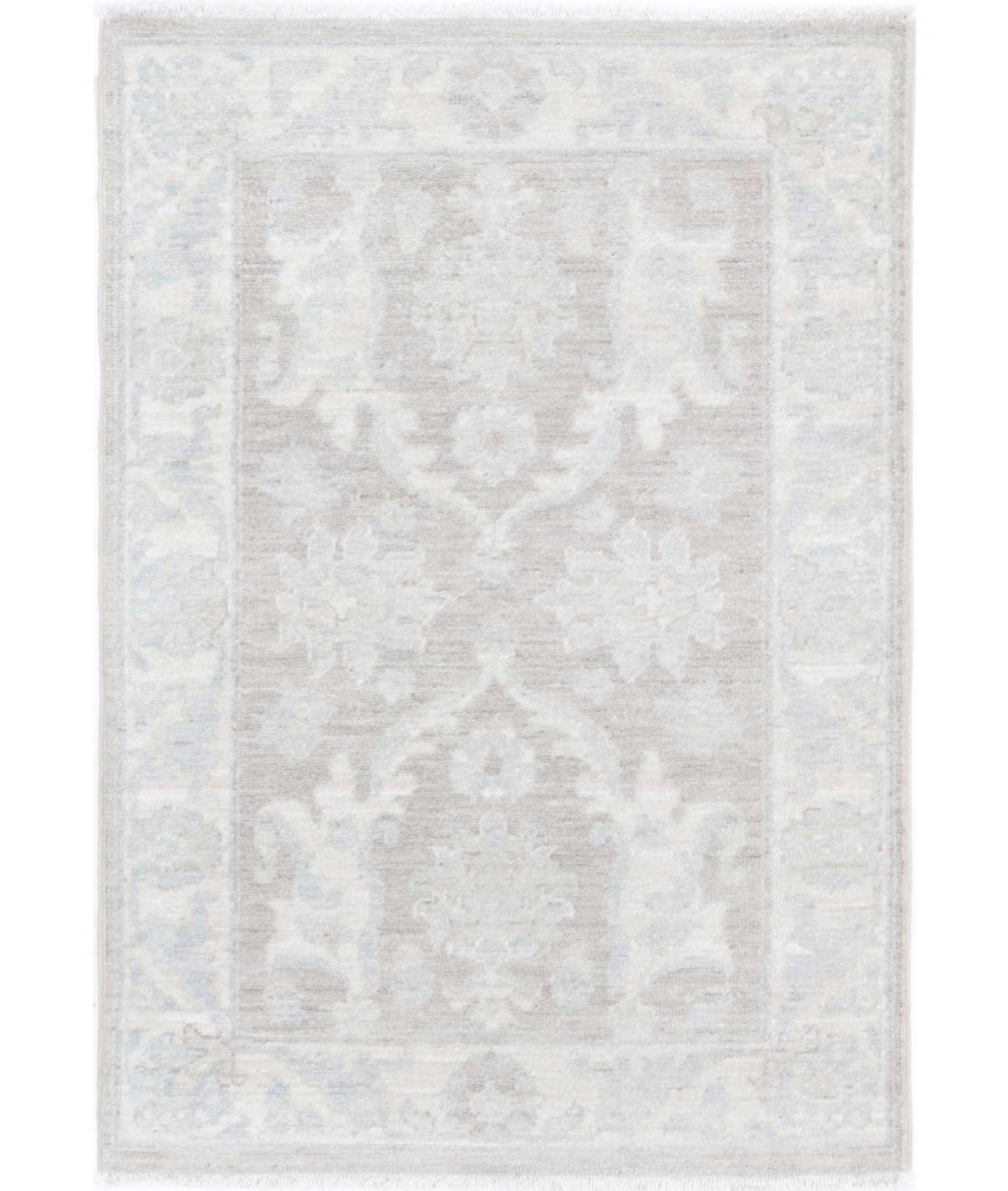 Serenity 2'0'' X 2'10'' Hand-Knotted Wool Rug 2'0'' x 2'10'' (60 X 85) / Brown / Ivory