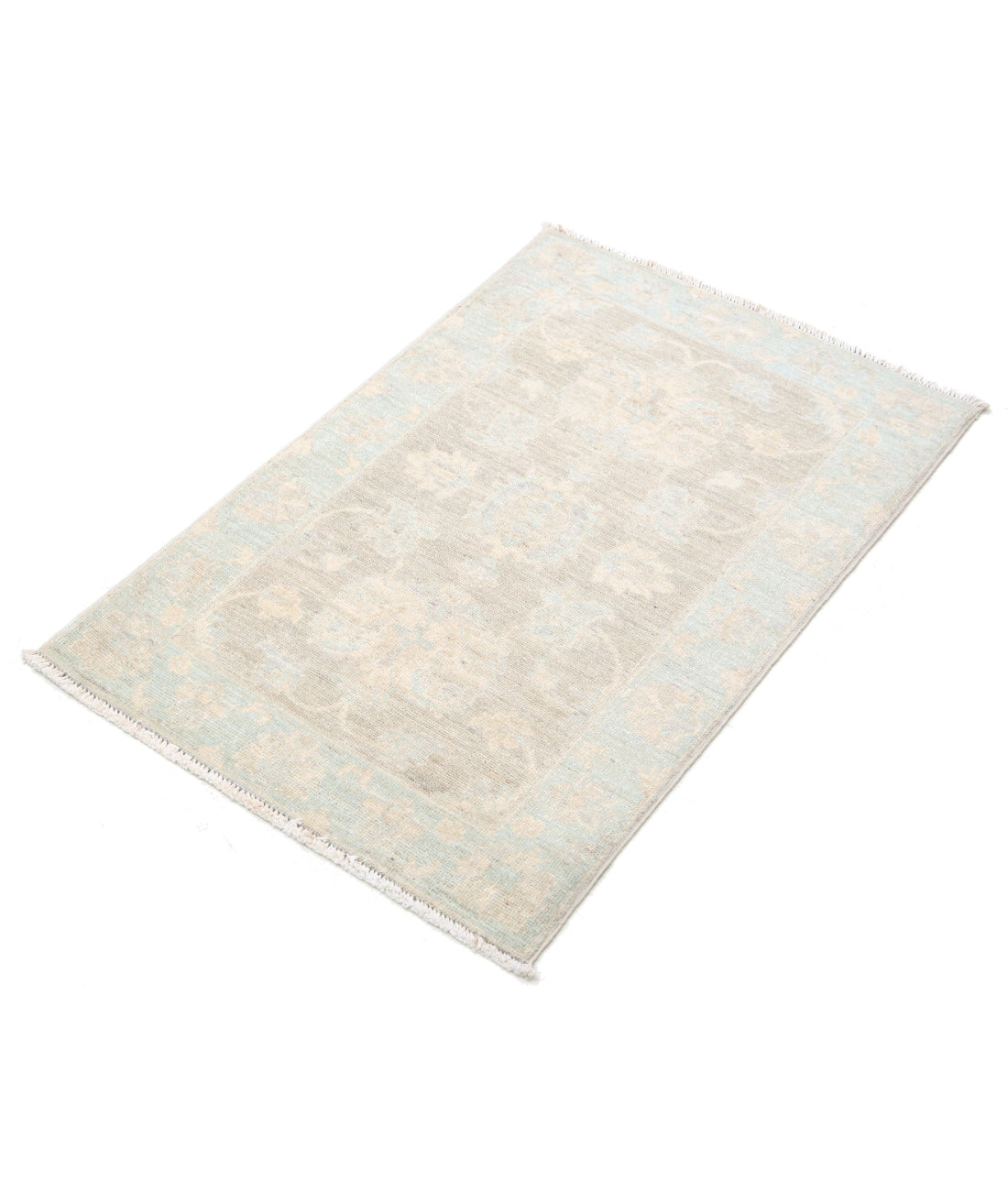 Serenity 2'0'' X 3'0'' Hand-Knotted Wool Rug 2'0'' x 3'0'' (60 X 90) / Brown / Blue