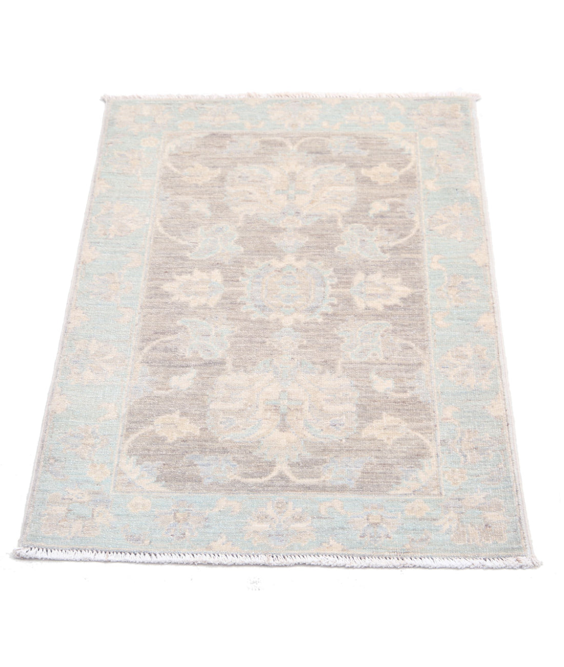 Serenity 2'0'' X 3'0'' Hand-Knotted Wool Rug 2'0'' x 3'0'' (60 X 90) / Brown / Blue