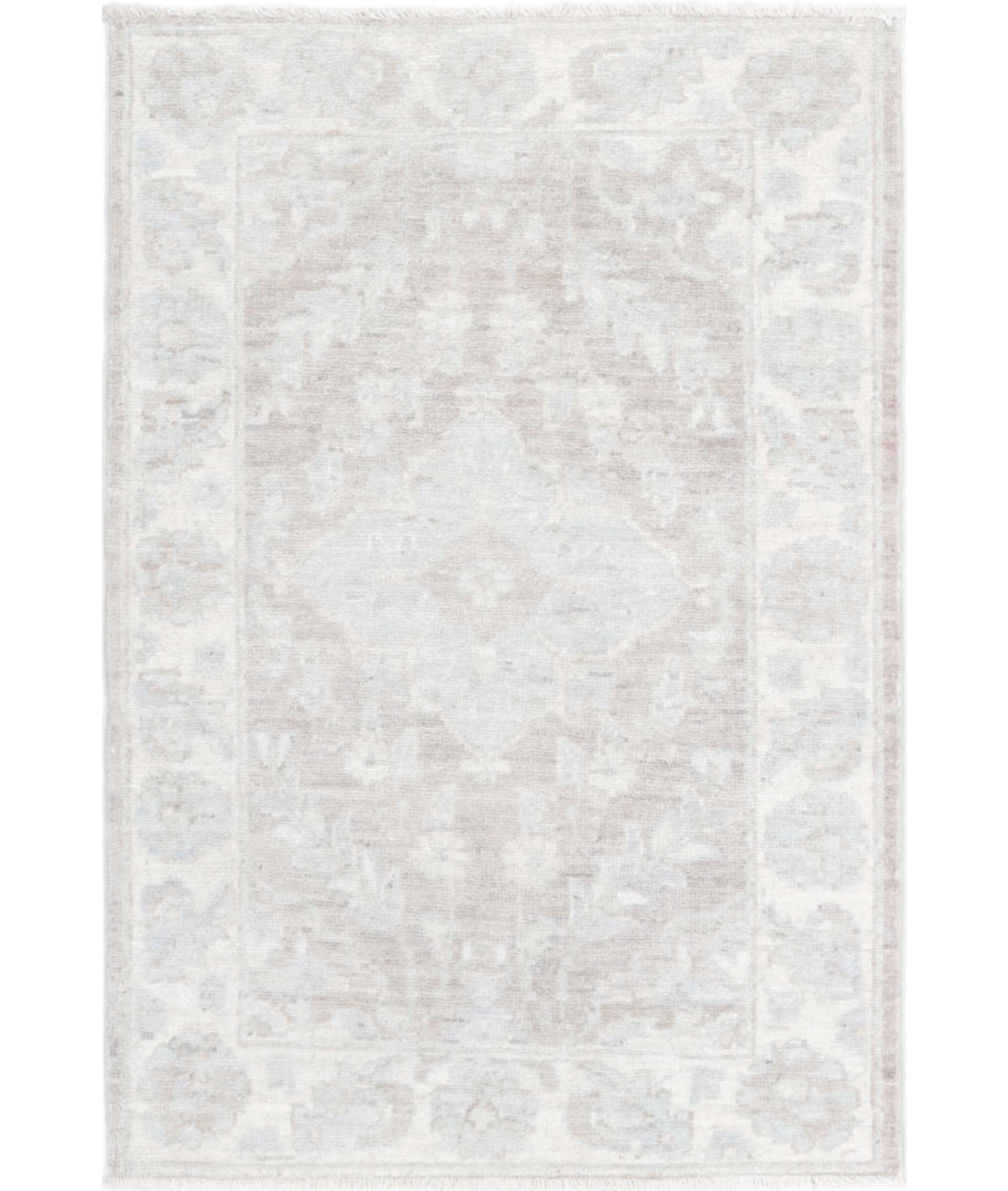 Serenity 2'0'' X 2'11'' Hand-Knotted Wool Rug 2'0'' x 2'11'' (60 X 88) / Brown / Ivory