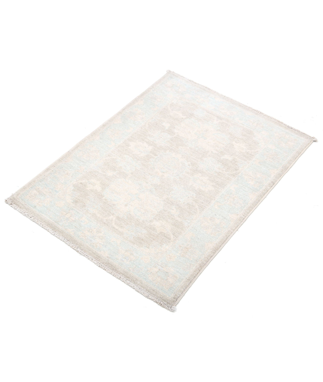 Serenity 2'0'' X 2'10'' Hand-Knotted Wool Rug 2'0'' x 2'10'' (60 X 85) / Brown / Blue