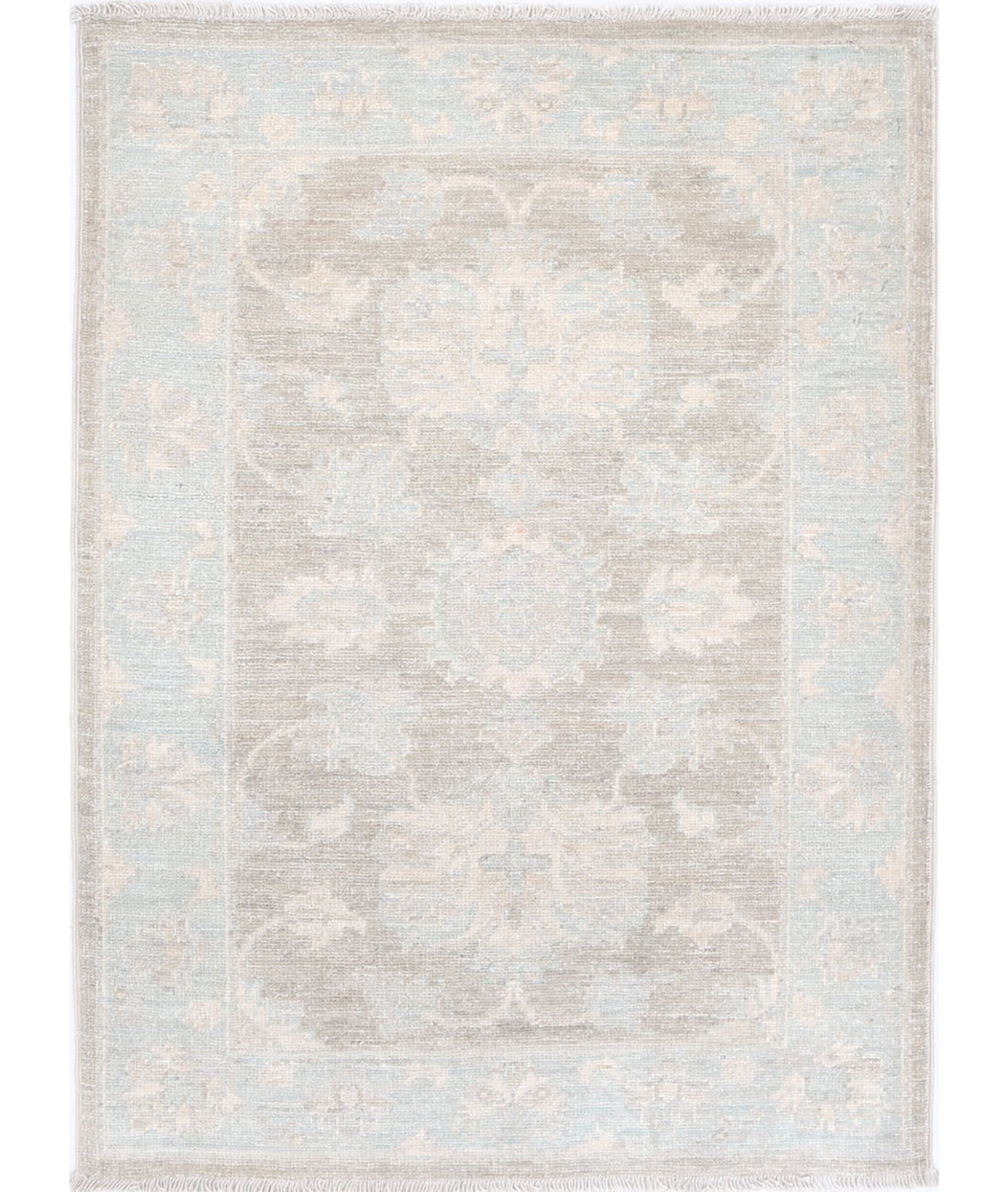 Serenity 2'0'' X 2'10'' Hand-Knotted Wool Rug 2'0'' x 2'10'' (60 X 85) / Brown / Blue