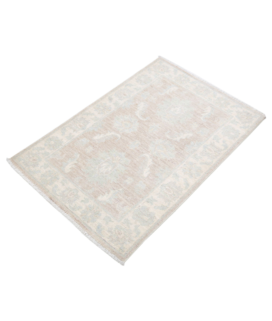 Serenity 2'3'' X 3'3'' Hand-Knotted Wool Rug 2'3'' x 3'3'' (68 X 98) / Brown / Ivory