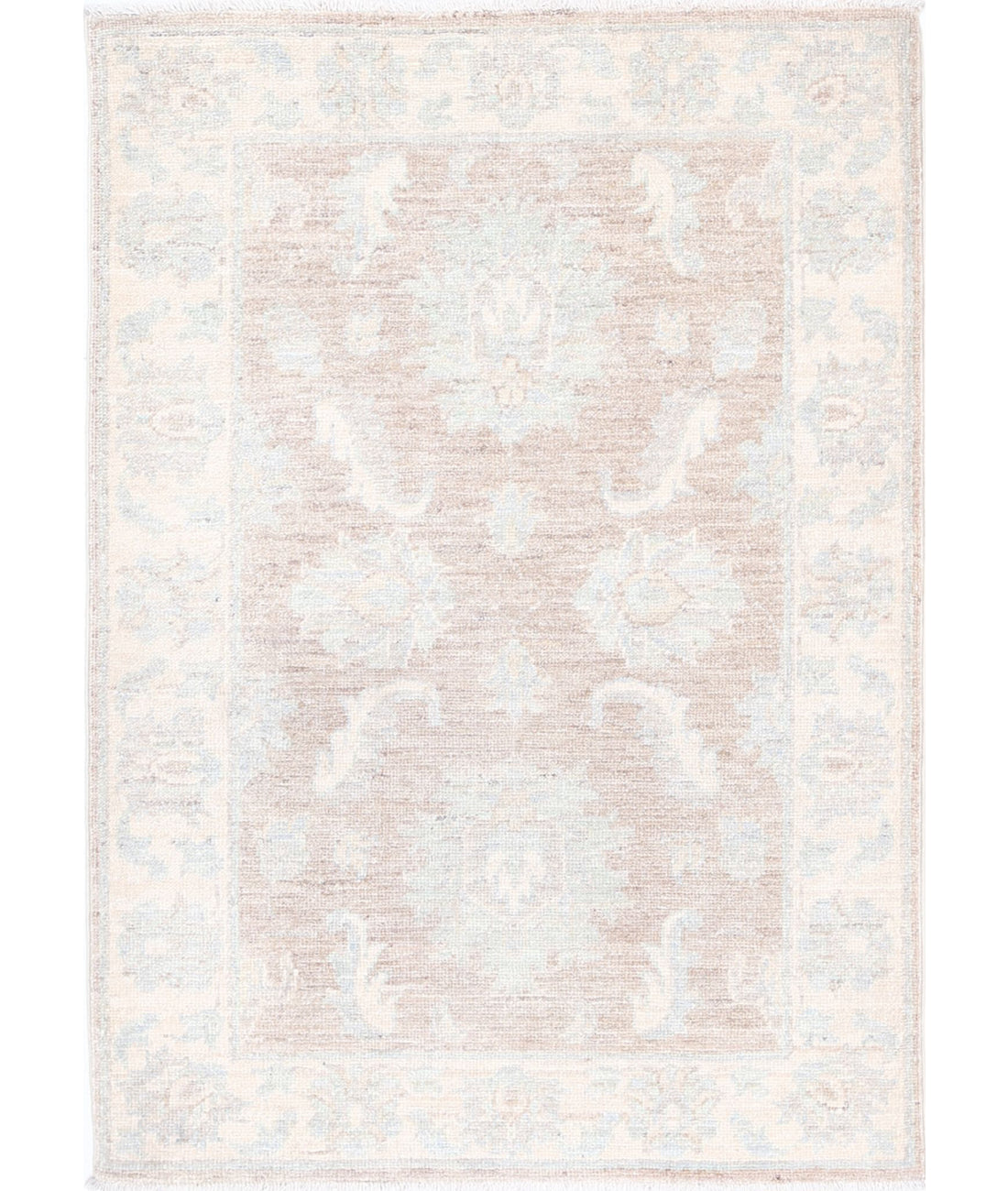 Serenity 2'3'' X 3'3'' Hand-Knotted Wool Rug 2'3'' x 3'3'' (68 X 98) / Brown / Ivory