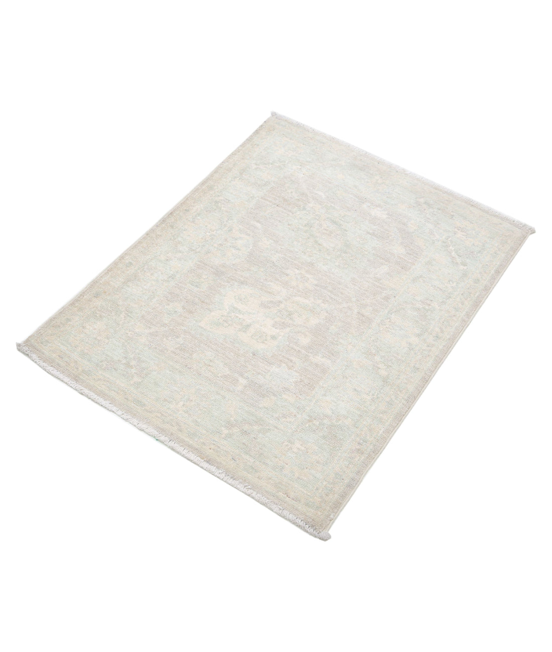 Serenity 2'3'' X 2'11'' Hand-Knotted Wool Rug 2'3'' x 2'11'' (68 X 88) / Brown / Ivory