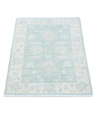 Serenity 2'0'' X 2'11'' Hand-Knotted Wool Rug 2'0'' x 2'11'' (60 X 88) / Green / Ivory