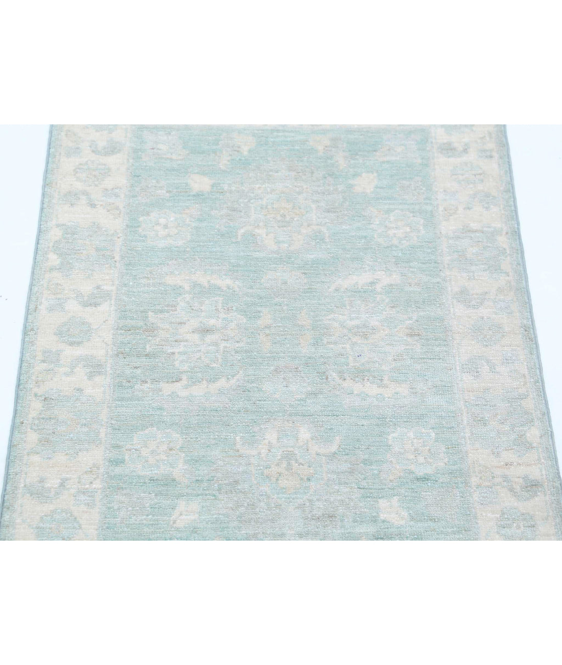 Serenity 2'0'' X 2'11'' Hand-Knotted Wool Rug 2'0'' x 2'11'' (60 X 88) / Green / Ivory