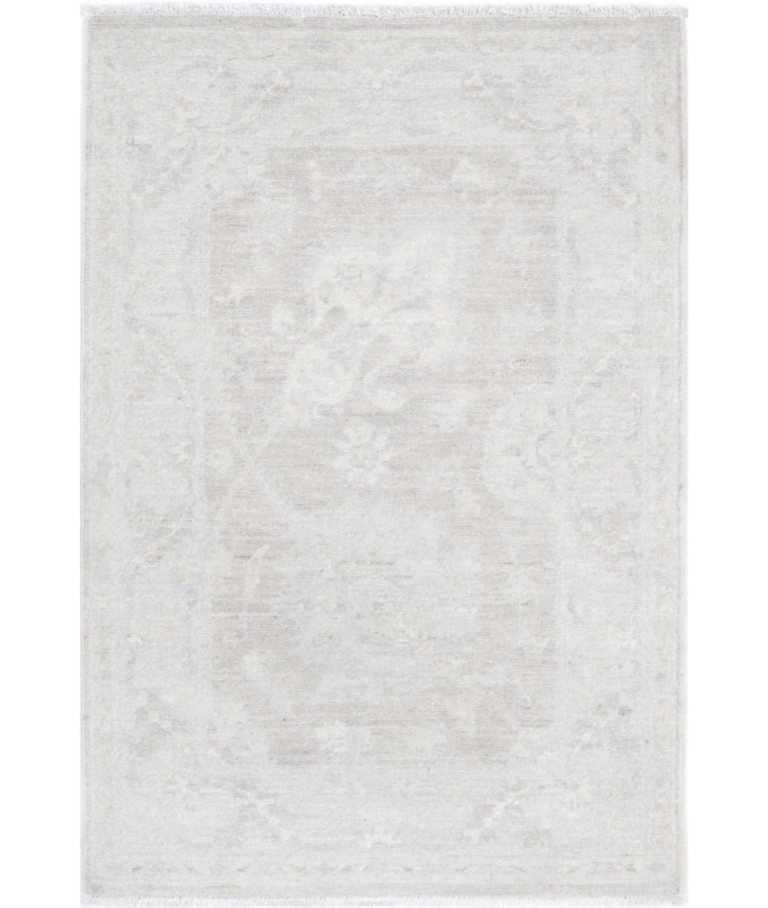 Serenity 2'0'' X 3'1'' Hand-Knotted Wool Rug 2'0'' x 3'1'' (60 X 93) / Brown / Ivory