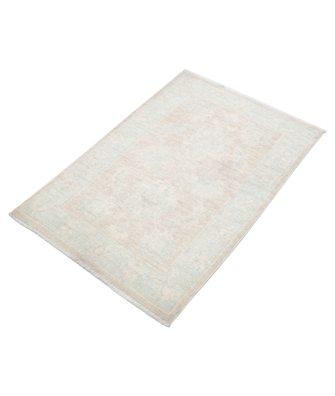 Serenity 2'1'' X 3'2'' Hand-Knotted Wool Rug 2'1'' x 3'2'' (63 X 95) / Brown / Blue