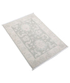 Serenity 2'0'' X 3'0'' Hand-Knotted Wool Rug 2'0'' x 3'0'' (60 X 90) / Grey / Ivory