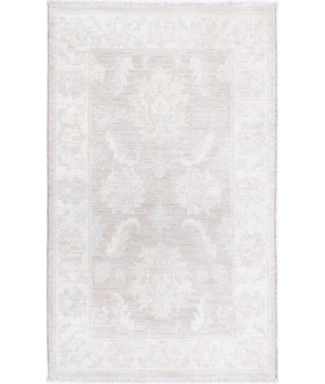 Serenity 2'0'' X 3'4'' Hand-Knotted Wool Rug 2'0'' x 3'4'' (60 X 100) / Brown / Ivory