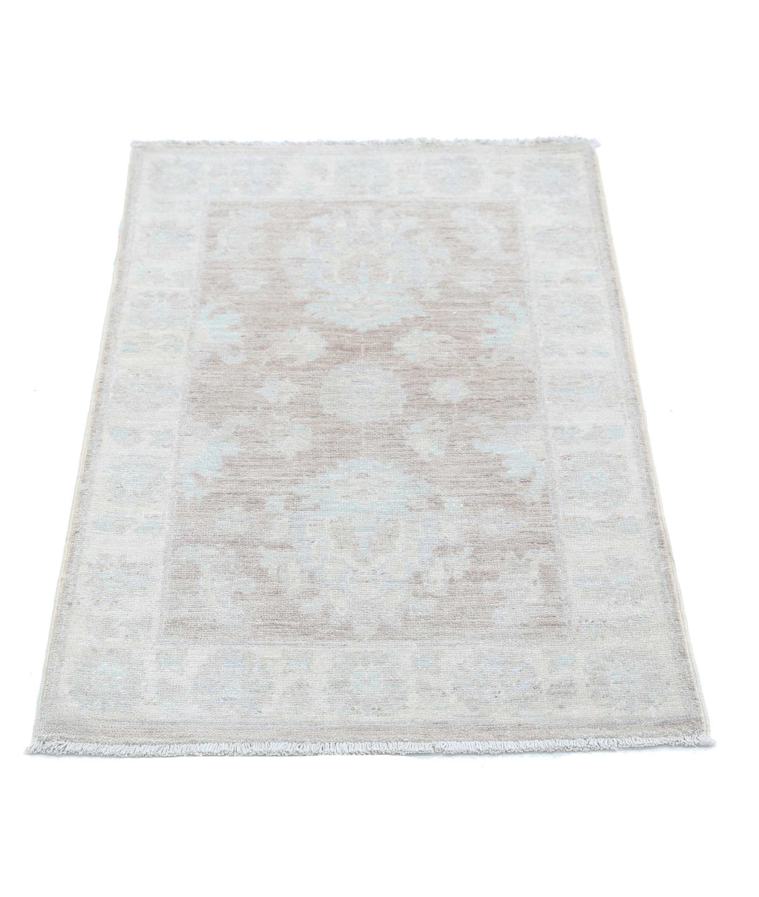 Serenity 2'1'' X 3'3'' Hand-Knotted Wool Rug 2'1'' x 3'3'' (63 X 98) / Brown / Ivory