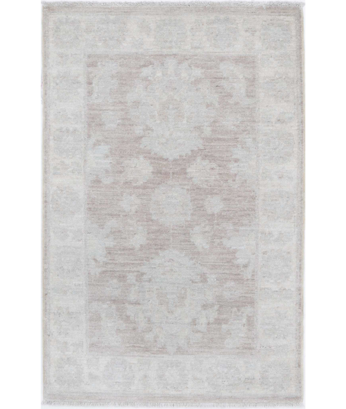 Serenity 2'1'' X 3'3'' Hand-Knotted Wool Rug 2'1'' x 3'3'' (63 X 98) / Brown / Ivory