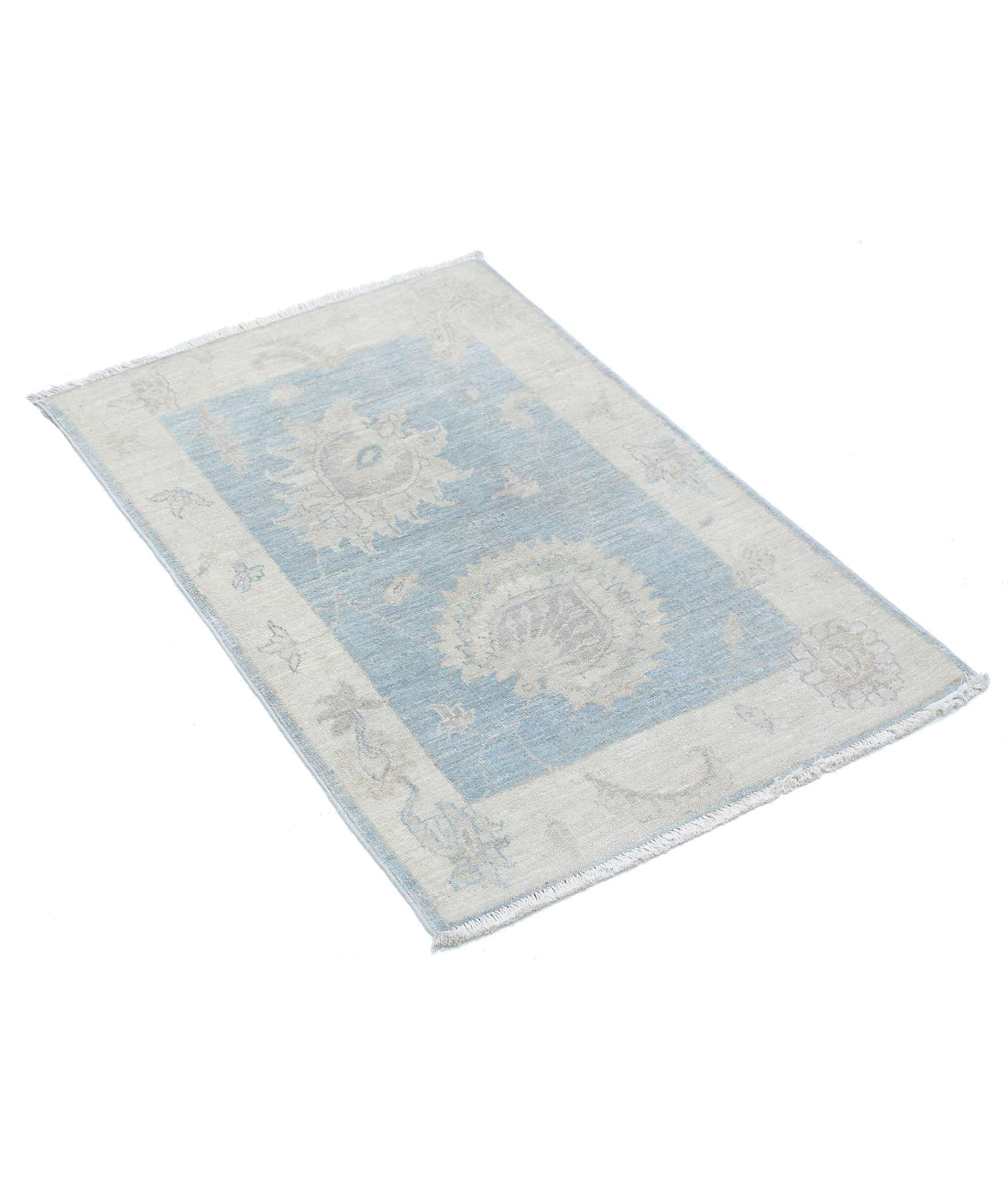 Serenity 2'1'' X 3'1'' Hand-Knotted Wool Rug 2'1'' x 3'1'' (63 X 93) / Grey / Ivory