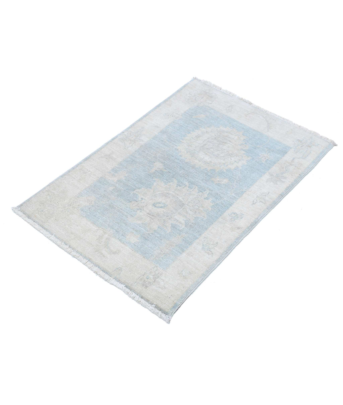 Serenity 2'1'' X 3'1'' Hand-Knotted Wool Rug 2'1'' x 3'1'' (63 X 93) / Grey / Ivory