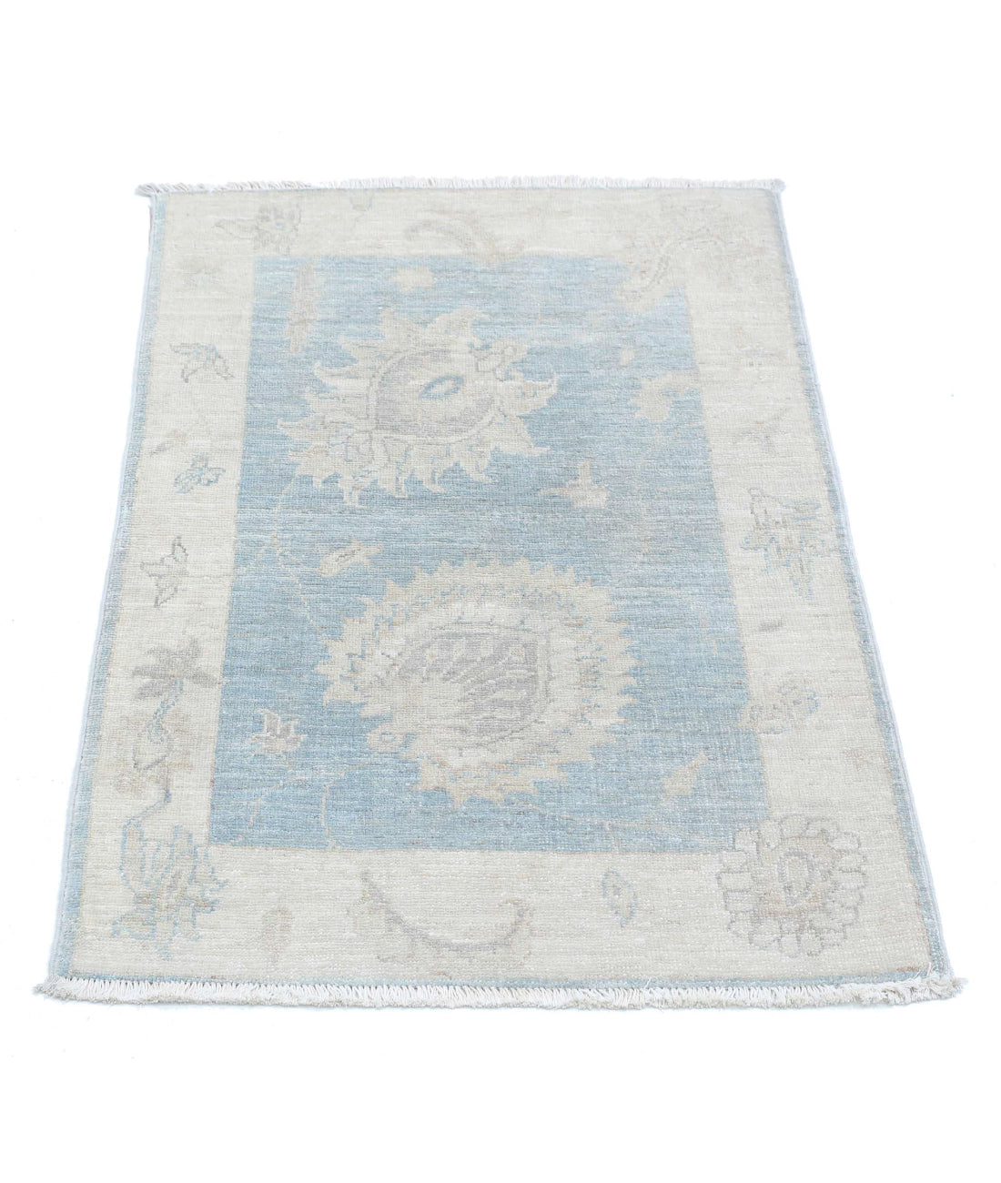 Serenity 2'1'' X 3'1'' Hand-Knotted Wool Rug 2'1'' x 3'1'' (63 X 93) / Grey / Ivory