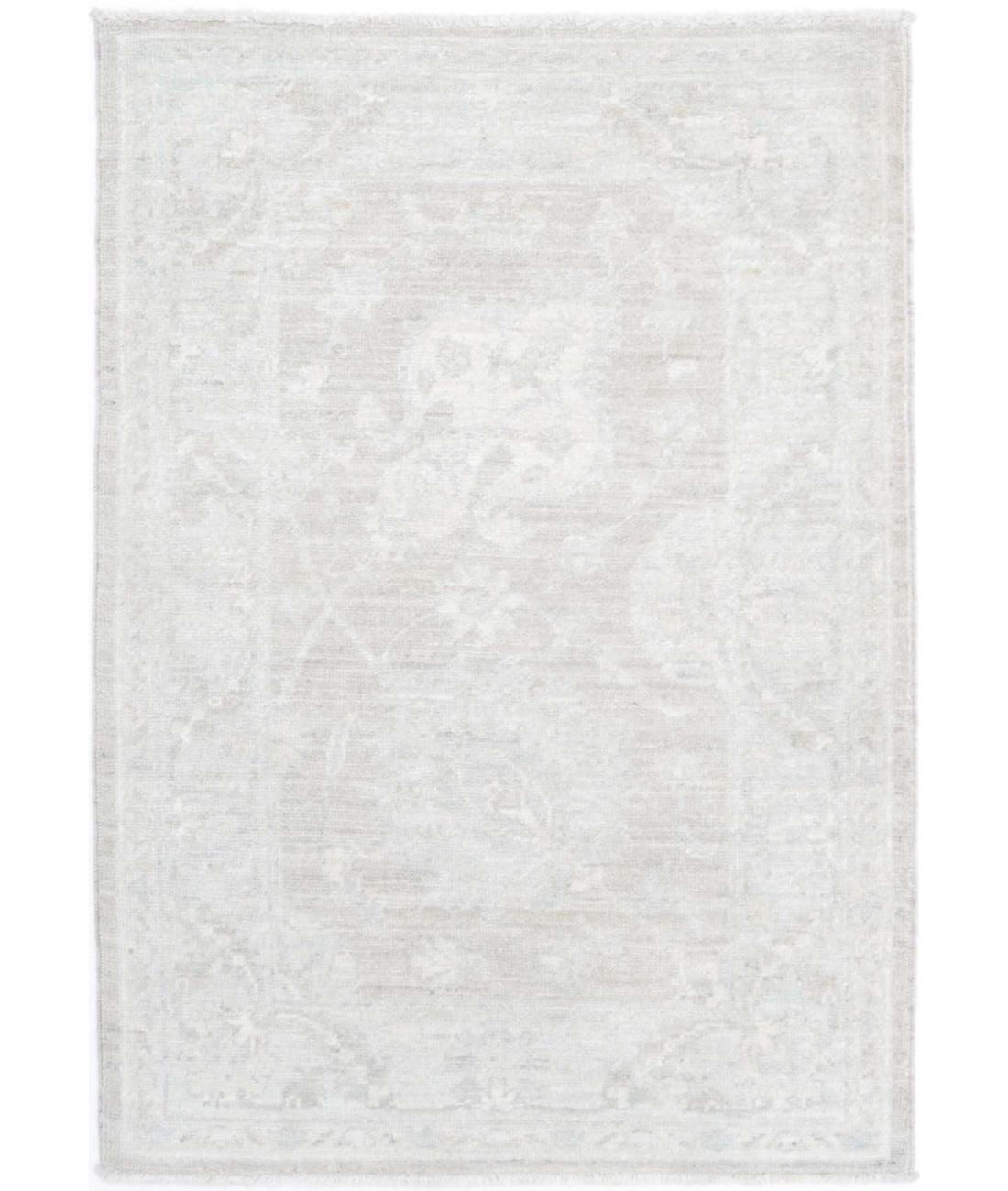 Serenity 2'0'' X 2'10'' Hand-Knotted Wool Rug 2'0'' x 2'10'' (60 X 85) / Brown / Ivory