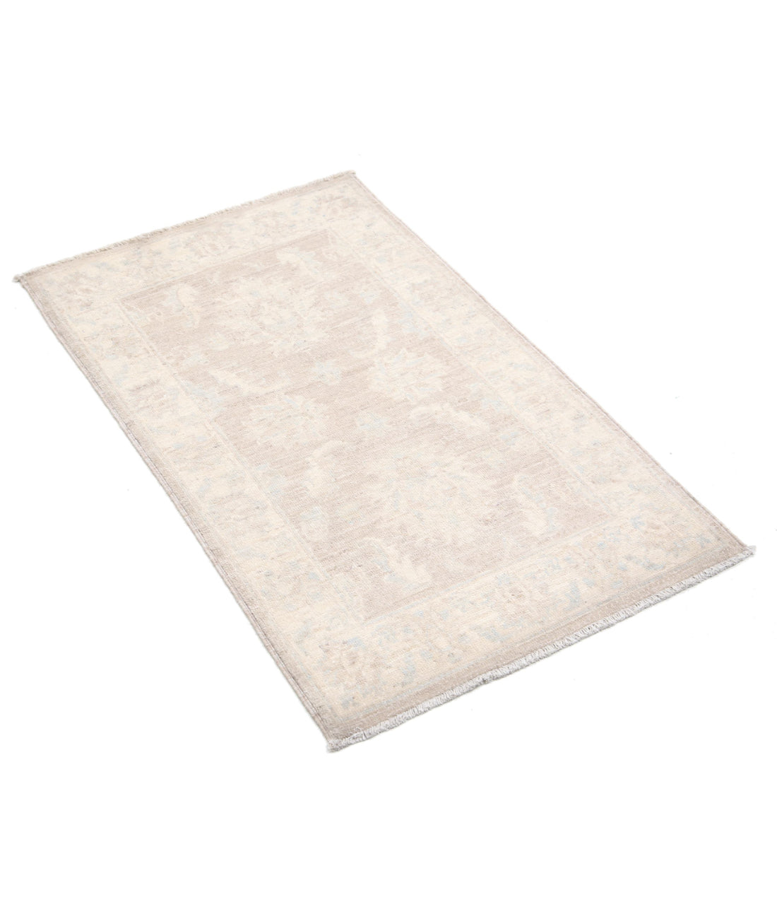 Serenity 2'0'' X 3'3'' Hand-Knotted Wool Rug 2'0'' x 3'3'' (60 X 98) / Brown / Ivory