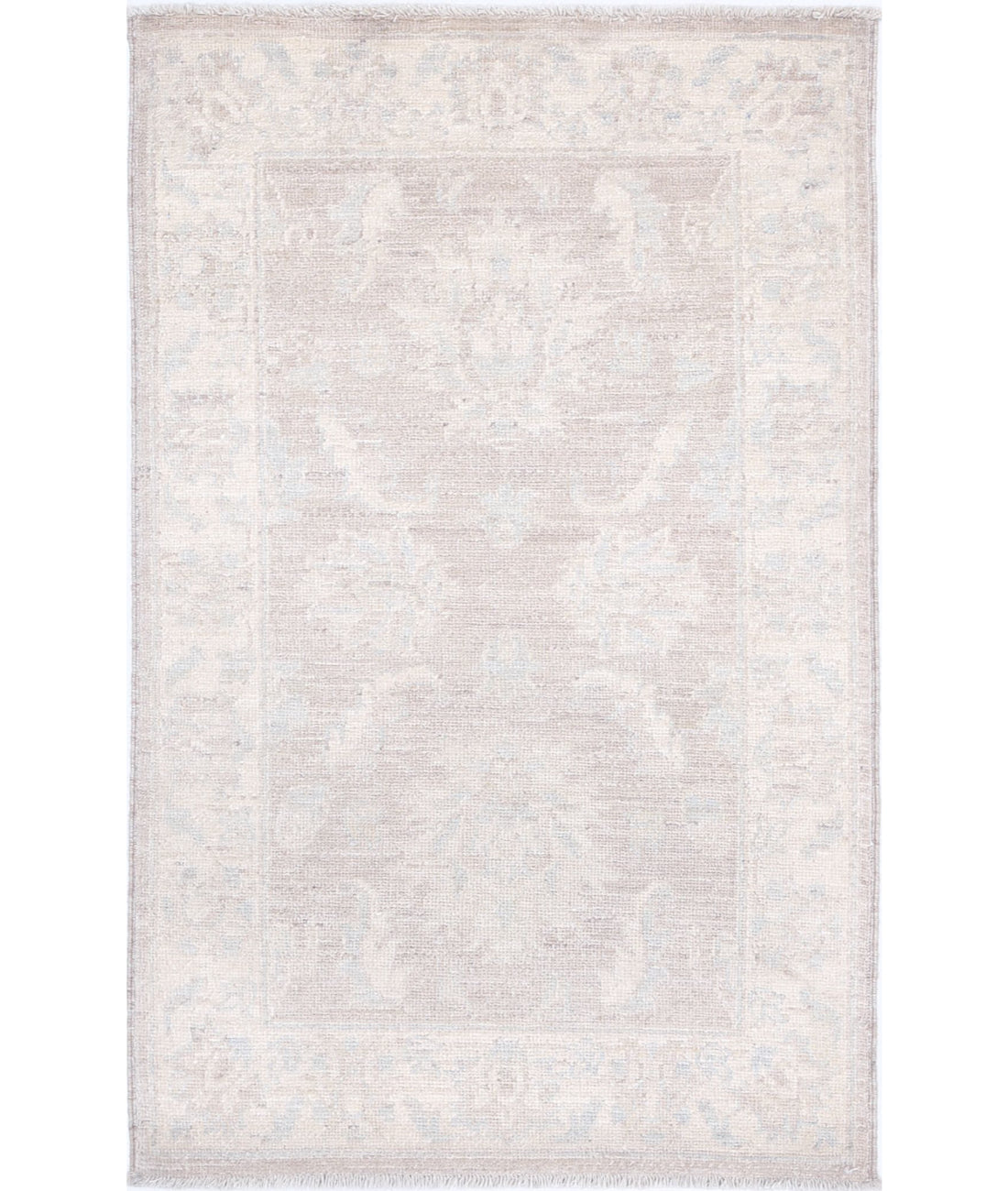 Serenity 2'0'' X 3'3'' Hand-Knotted Wool Rug 2'0'' x 3'3'' (60 X 98) / Brown / Ivory