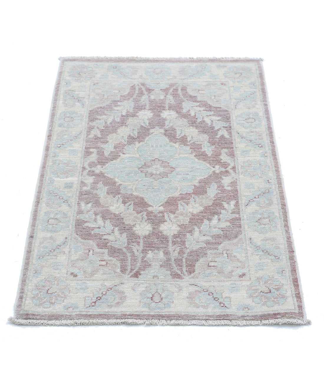 Serenity 2'1'' X 3'2'' Hand-Knotted Wool Rug 2'1'' x 3'2'' (63 X 95) / Brown / Ivory