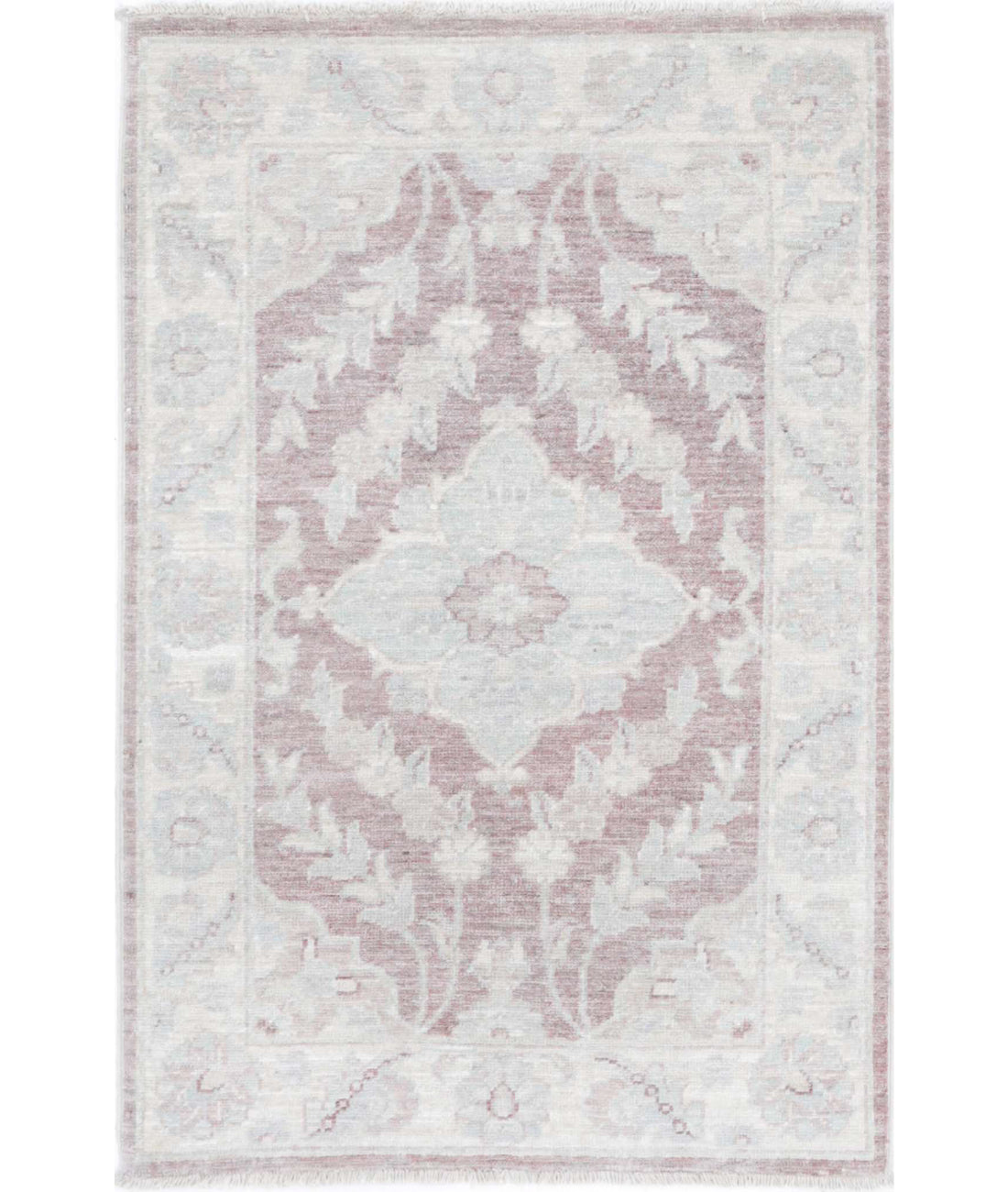 Serenity 2'1'' X 3'2'' Hand-Knotted Wool Rug 2'1'' x 3'2'' (63 X 95) / Brown / Ivory