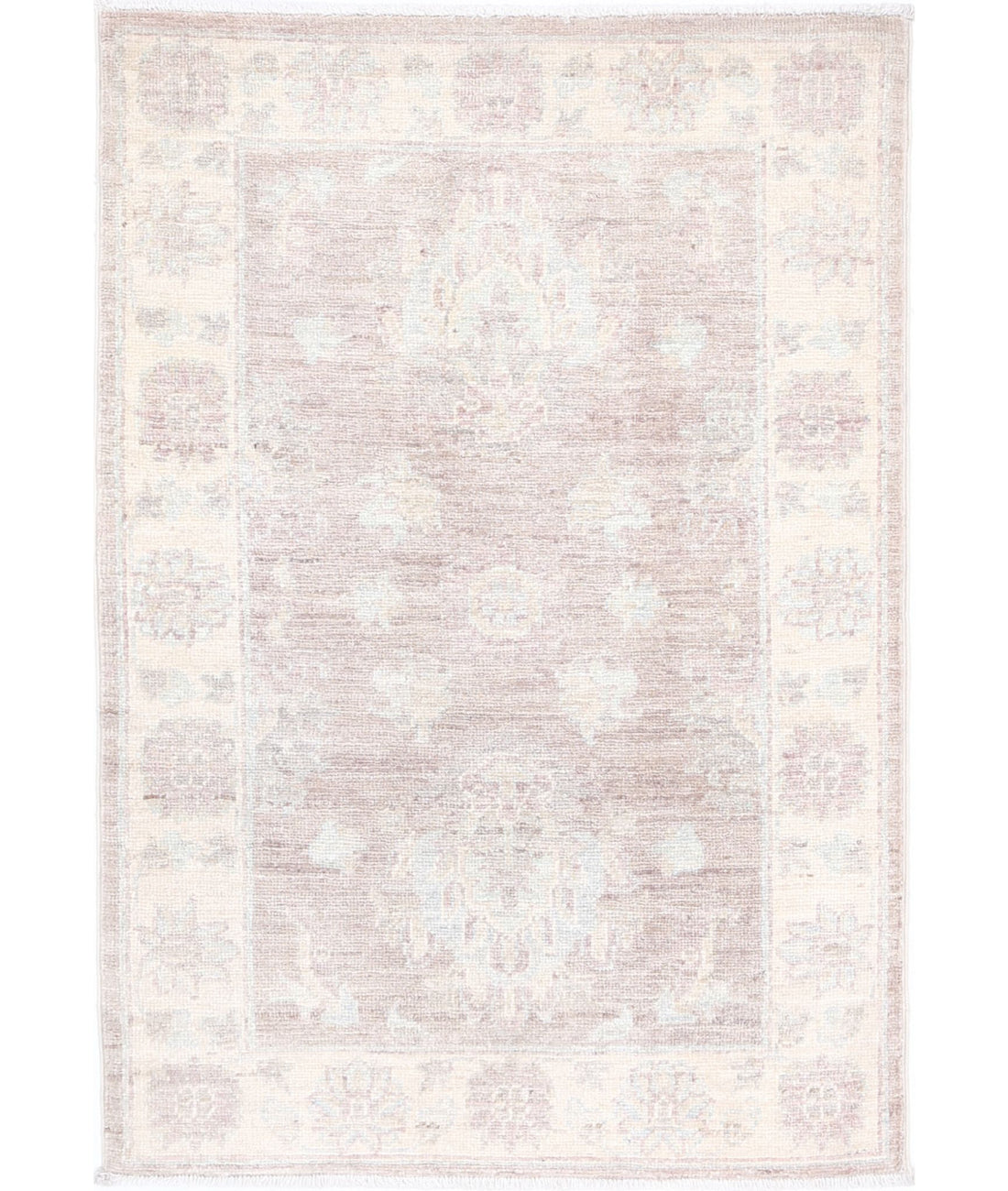 Serenity 2'1'' X 3'0'' Hand-Knotted Wool Rug 2'1'' x 3'0'' (63 X 90) / Brown / Ivory