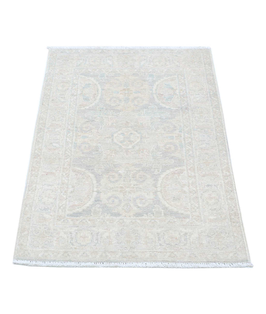 Serenity 2'0'' X 3'1'' Hand-Knotted Wool Rug 2'0'' x 3'1'' (60 X 93) / Grey / Ivory