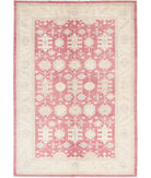 Serenity 5'7'' X 8'0'' Hand-Knotted Wool Rug 5'7'' x 8'0'' (168 X 240) / Red / Ivory