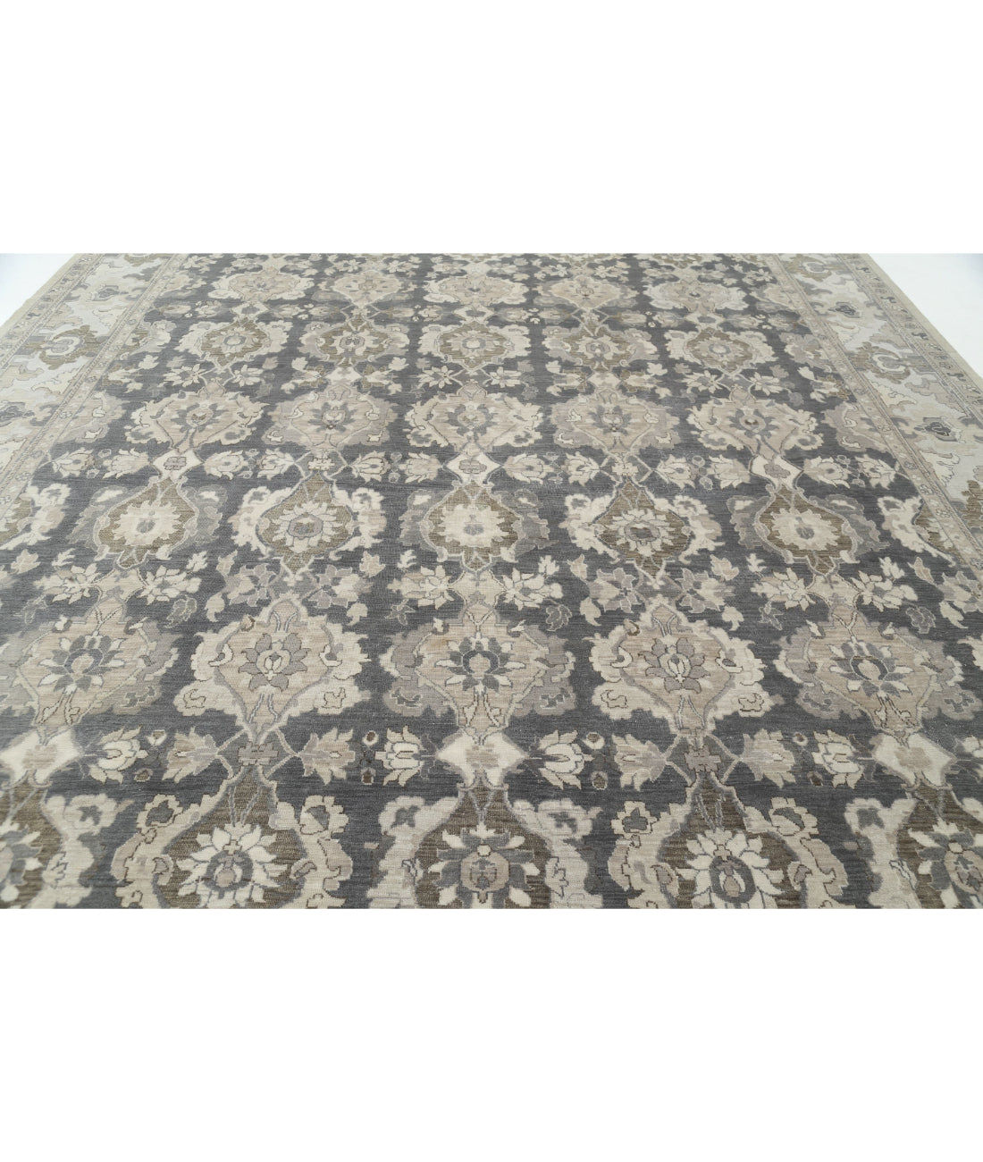 Serenity 11'9'' X 17'6'' Hand-Knotted Wool Rug 11'9'' x 17'6'' (353 X 525) / Grey / Ivory