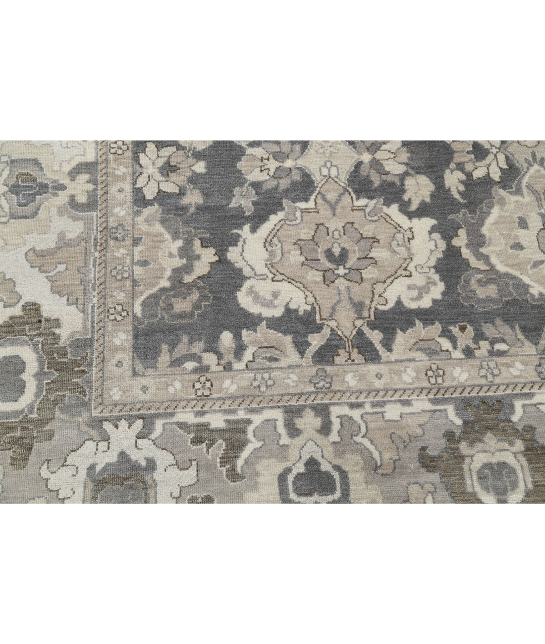 Serenity 11'9'' X 17'6'' Hand-Knotted Wool Rug 11'9'' x 17'6'' (353 X 525) / Grey / Ivory