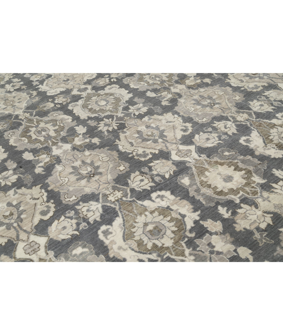 Serenity 11'9'' X 17'6'' Hand-Knotted Wool Rug 11'9'' x 17'6'' (353 X 525) / Grey / Ivory