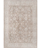 Serenity 6'2'' X 8'9'' Hand-Knotted Wool Rug 6'2'' x 8'9'' (185 X 263) / Brown / Ivory