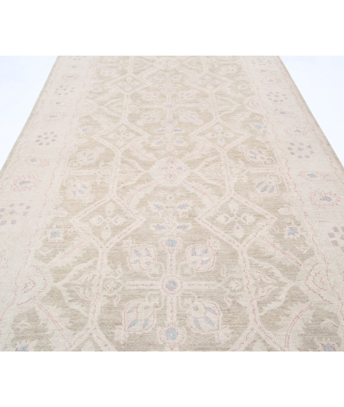 Serenity 6'5'' X 25'10'' Hand-Knotted Wool Rug 6'5'' x 25'10'' (193 X 775) / Ivory / Brown