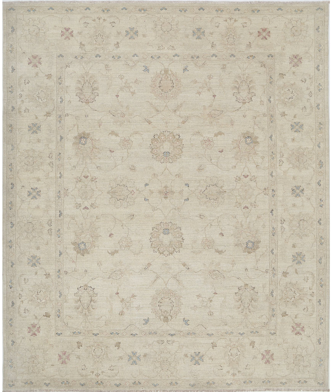 Serenity 8'1'' X 9'8'' Hand-Knotted Wool Rug 8'1'' x 9'8'' (243 X 290) / Ivory / Taupe