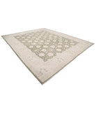 Serenity 11'11'' X 14'5'' Hand-Knotted Wool Rug 11'11'' x 14'5'' (358 X 433) / Green / Ivory