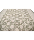 Serenity 11'11'' X 14'5'' Hand-Knotted Wool Rug 11'11'' x 14'5'' (358 X 433) / Green / Ivory