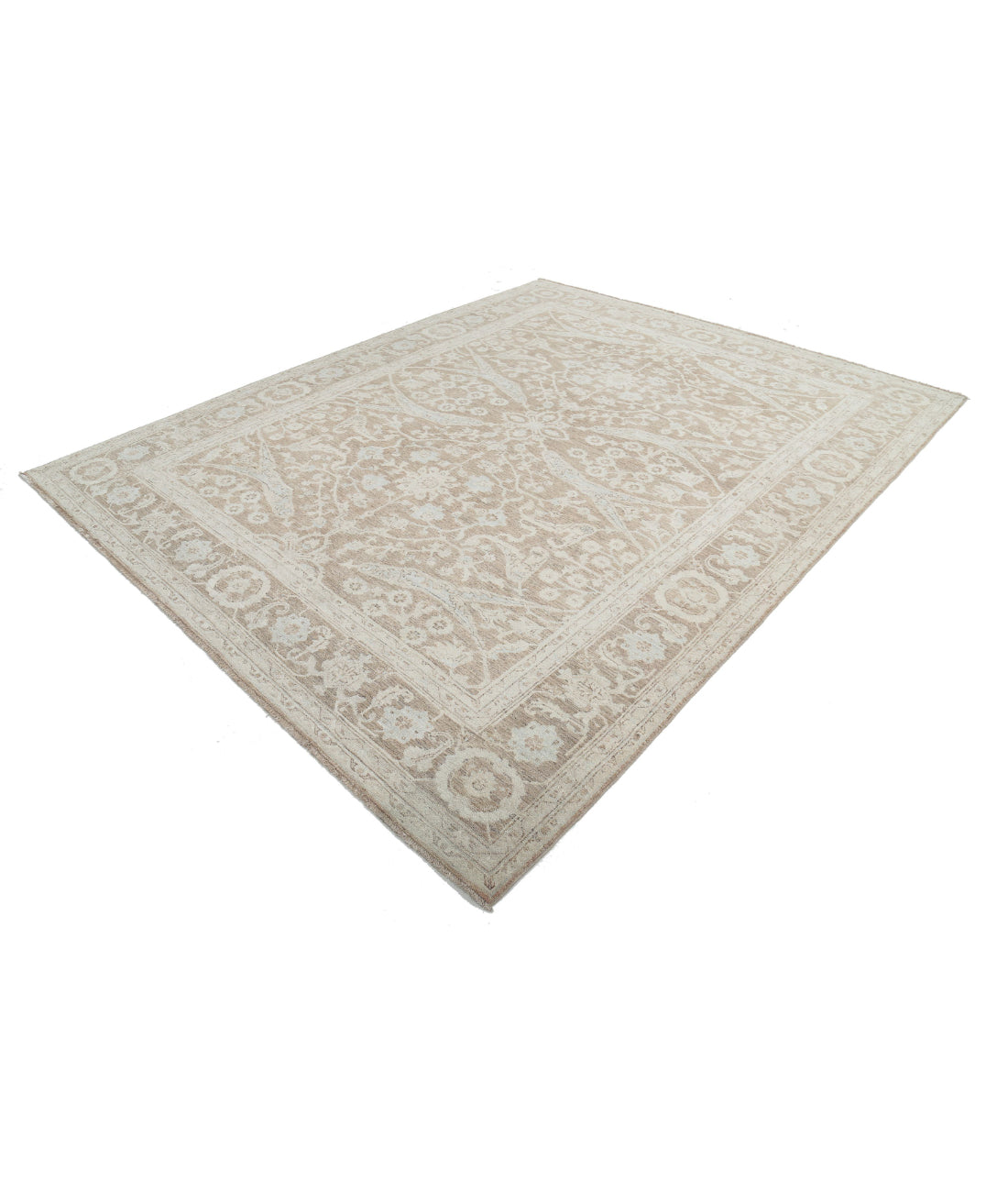 Serenity 8'3'' X 10'4'' Hand-Knotted Wool Rug 8'3'' x 10'4'' (248 X 310) / Brown / Ivory